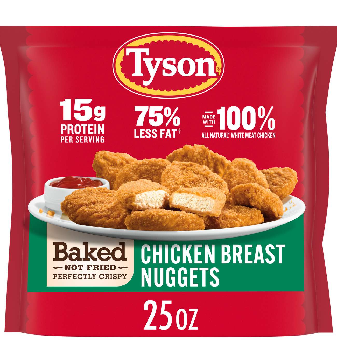 Tyson Frozen Baked Chicken Breast Nuggets; image 1 of 8