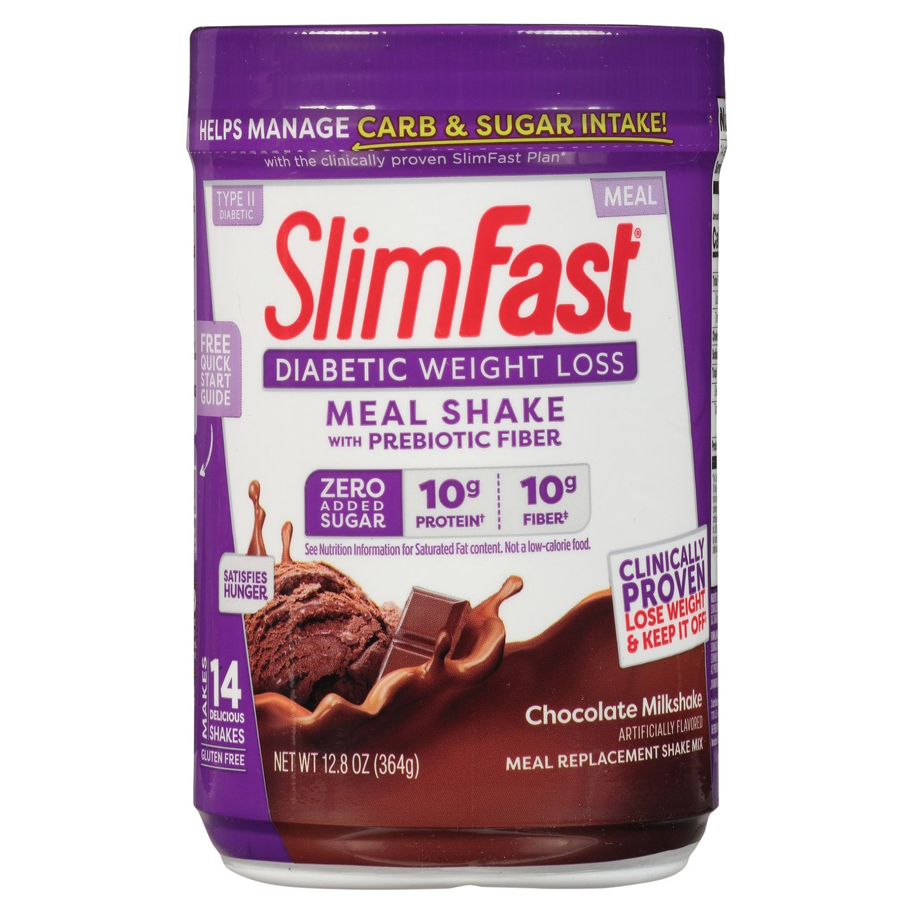 Slim Fast Diabetic Weight Loss Powder Chocolate Milkshake Shop Diet