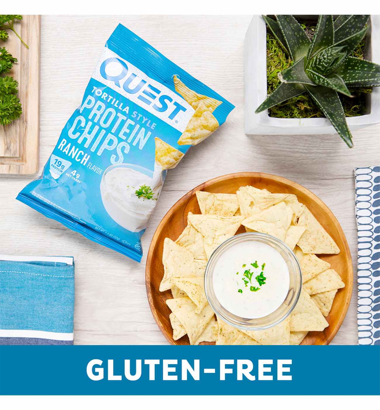 Quest Tortilla-Style 19g Protein Chips - Ranch; image 2 of 2