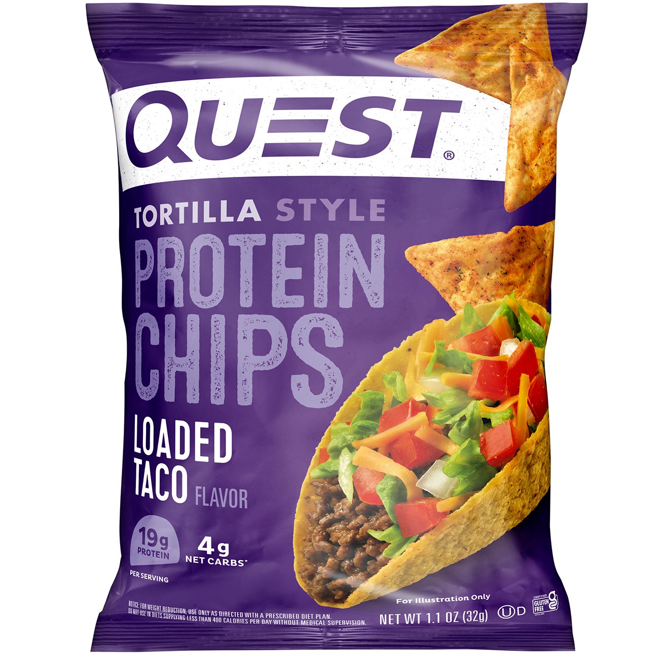 Quest Loaded Taco Tortilla Style Protein Chips Shop Chips At H E B