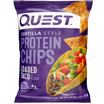 Quest Tortilla Style 19g Protein Chips - Loaded Taco, 1.1 oz