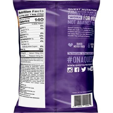 Quest Tortilla Style 19g Protein Chips - Loaded Taco, 1.1 oz