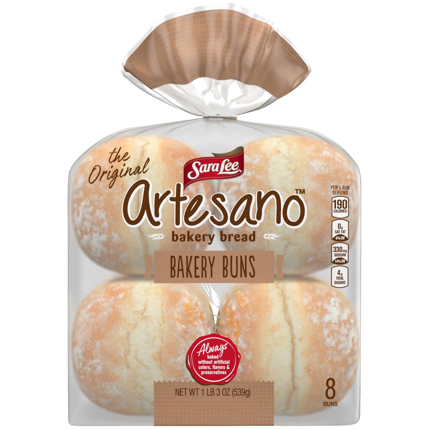 Sara Lee Artesano White Bakery Buns; image 1 of 3