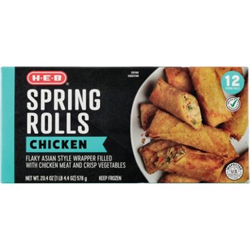 H-E-B Chicken Spring Rolls, 12 ct