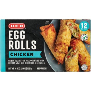 H-E-B Chicken Egg Rolls, 12 ct
