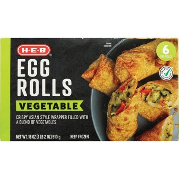 H-E-B Vegetable Egg Rolls, 6 ct