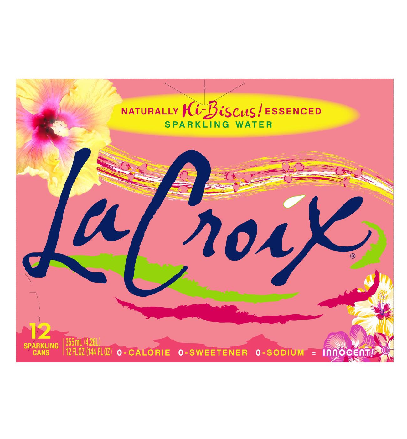 LaCroix Hi-Biscus Sparkling Water 12 oz Cans; image 2 of 2
