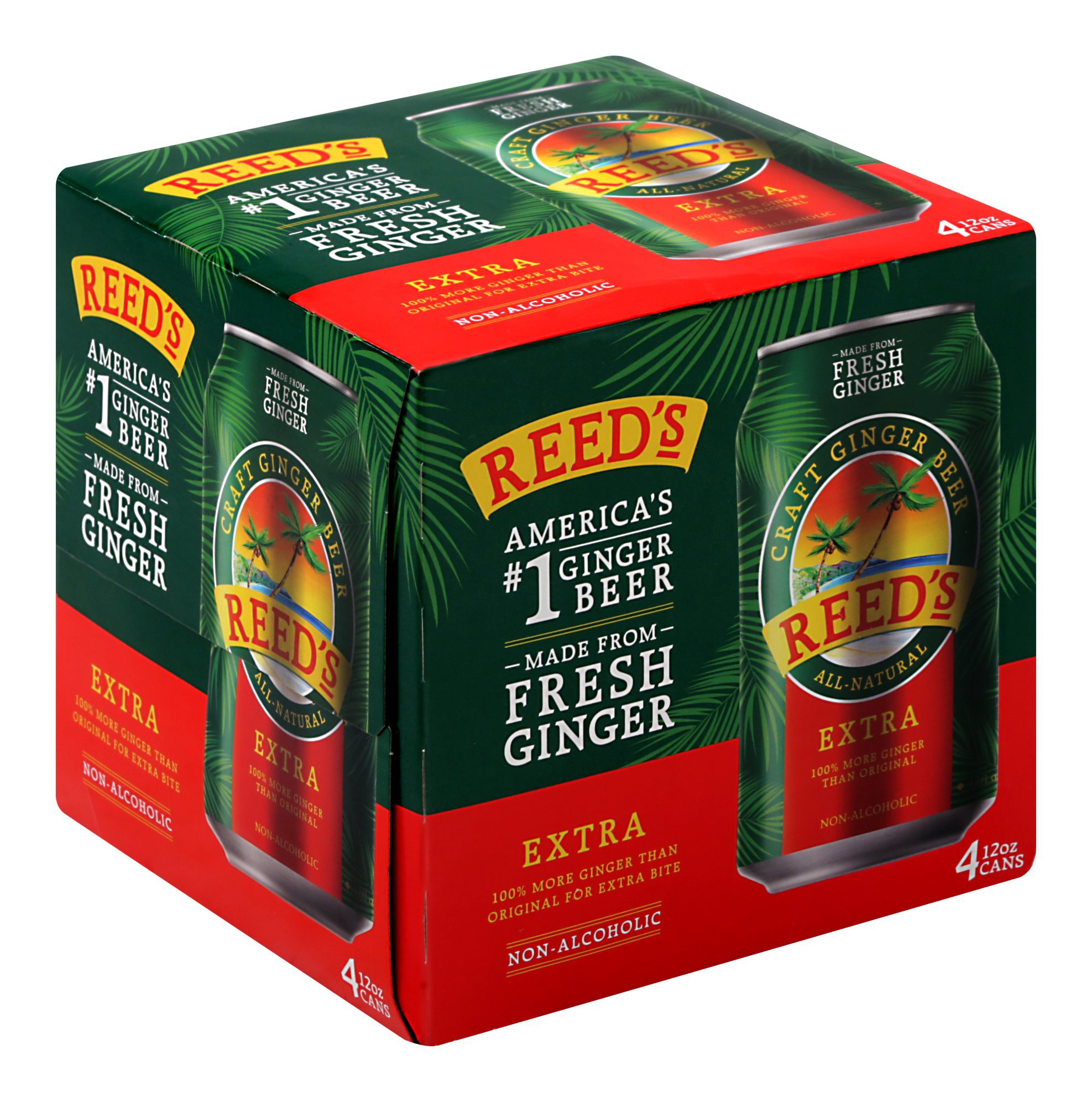 Reed's Extra Ginger Beer 12 oz Cans Shop Soda at HEB