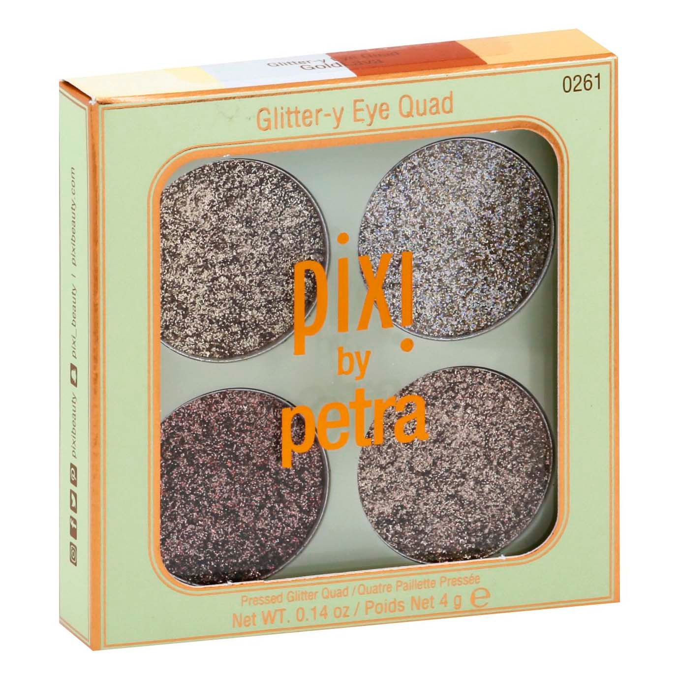 Pixi Glittery Eye Quad Gold Lava Shop Makeup at HEB