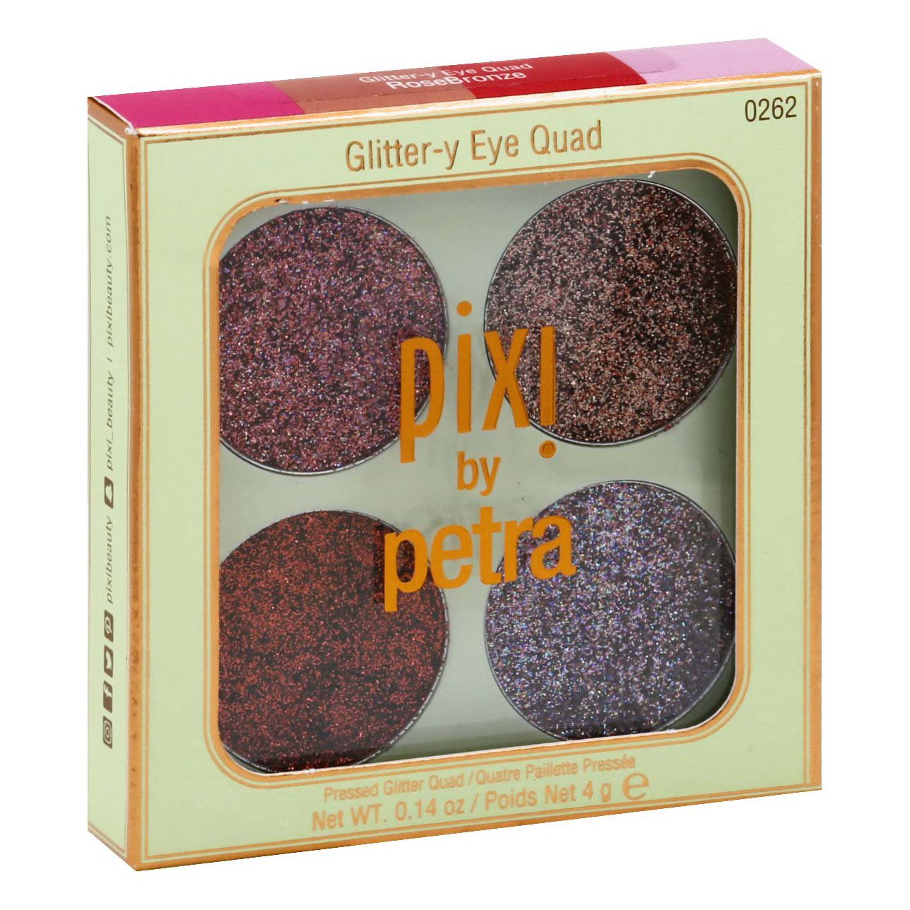 Pixi Glittery Eye Quad Rose Bronze Shop Eyeshadow at HEB