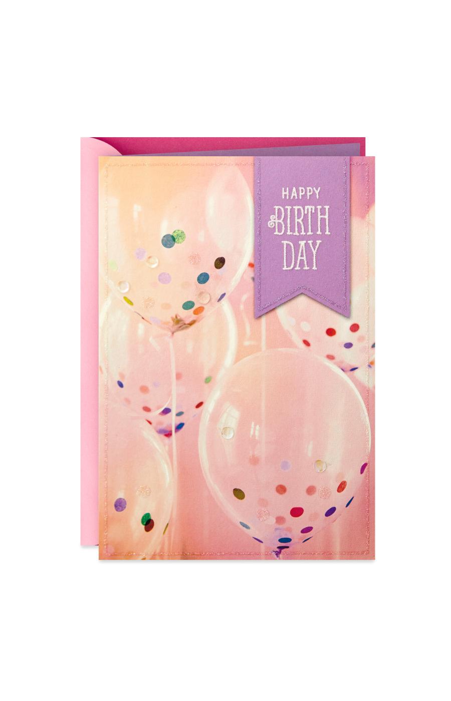 Hallmark Confetti Balloons Birthday Card - E25, E13; image 1 of 4