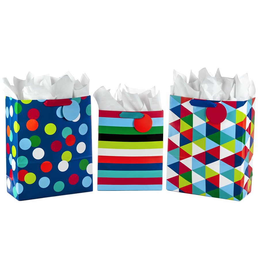 extra wide gift bags