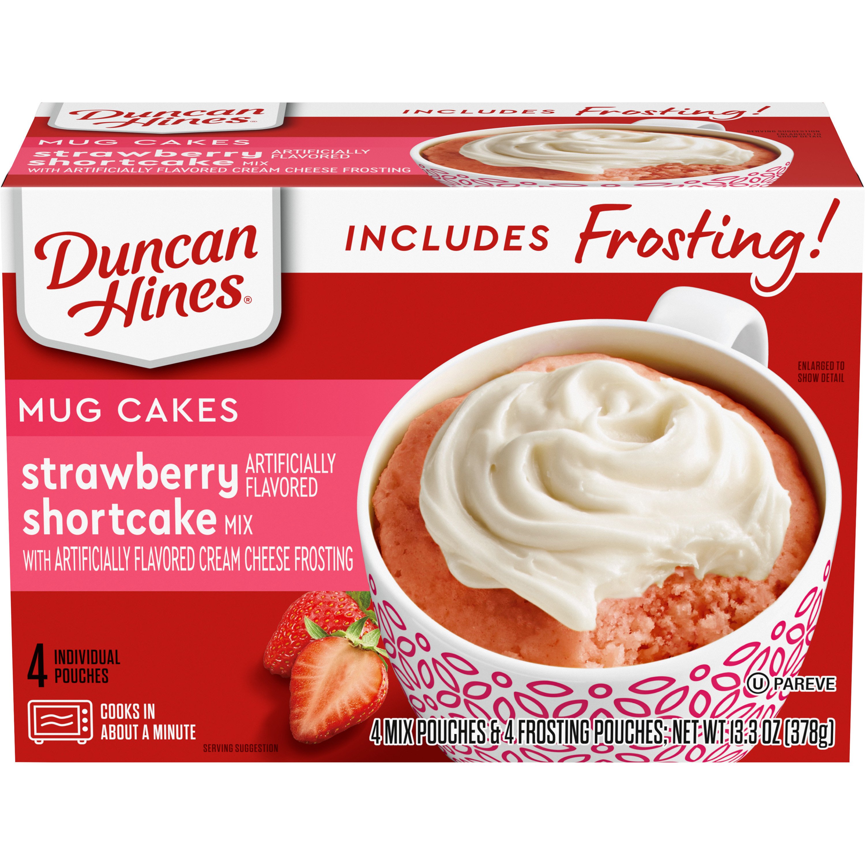 Duncan Hines Mug Cakes Strawberry Shortcake Mix With Frosting Shop Baking Mixes At H E B