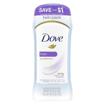 Dove Invisible Solid Antiperspirant Deodorant - Fresh, 2.6 oz