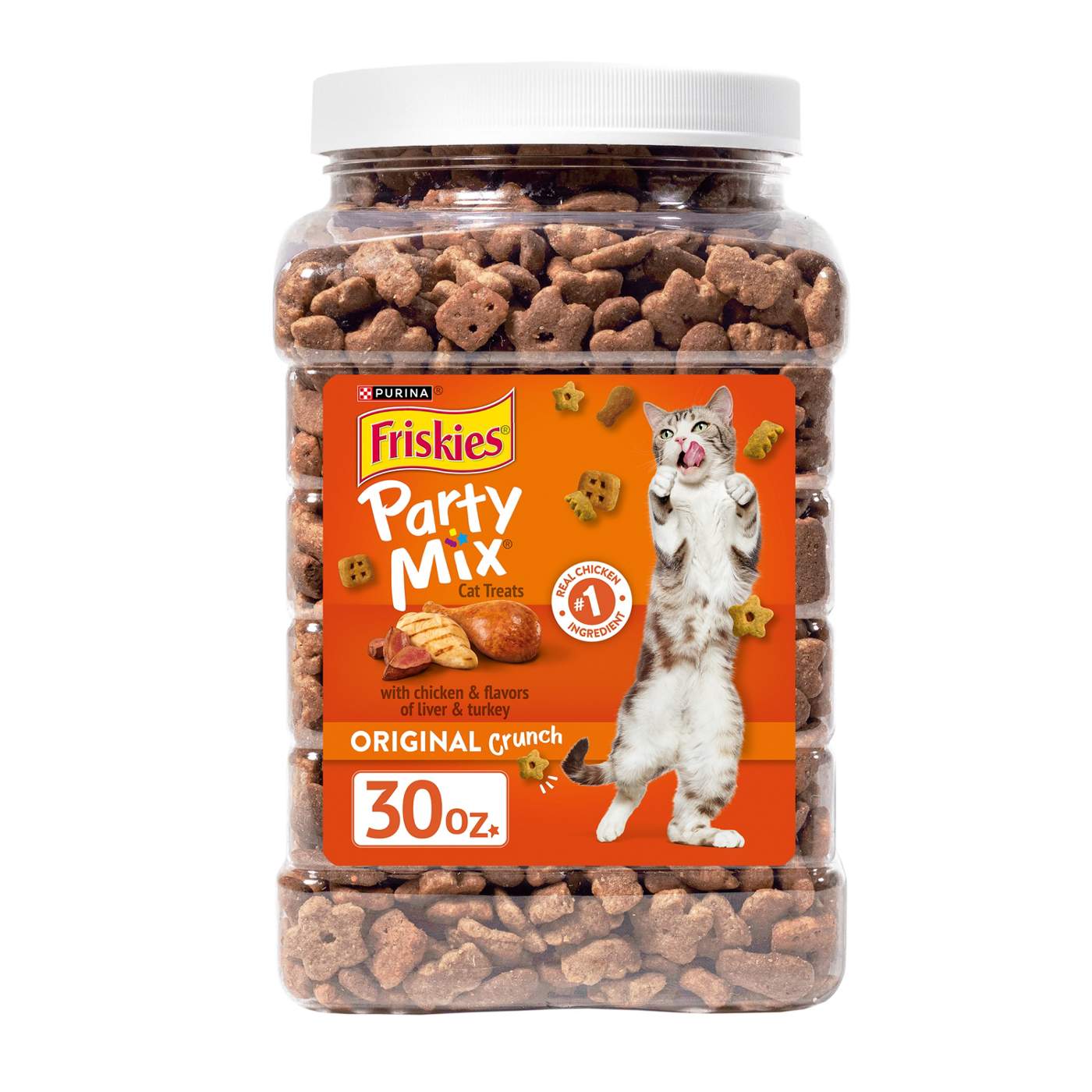 Friskies Purina Friskies Made in USA Facilities Cat Treats, Party Mix Original Crunch; image 1 of 8