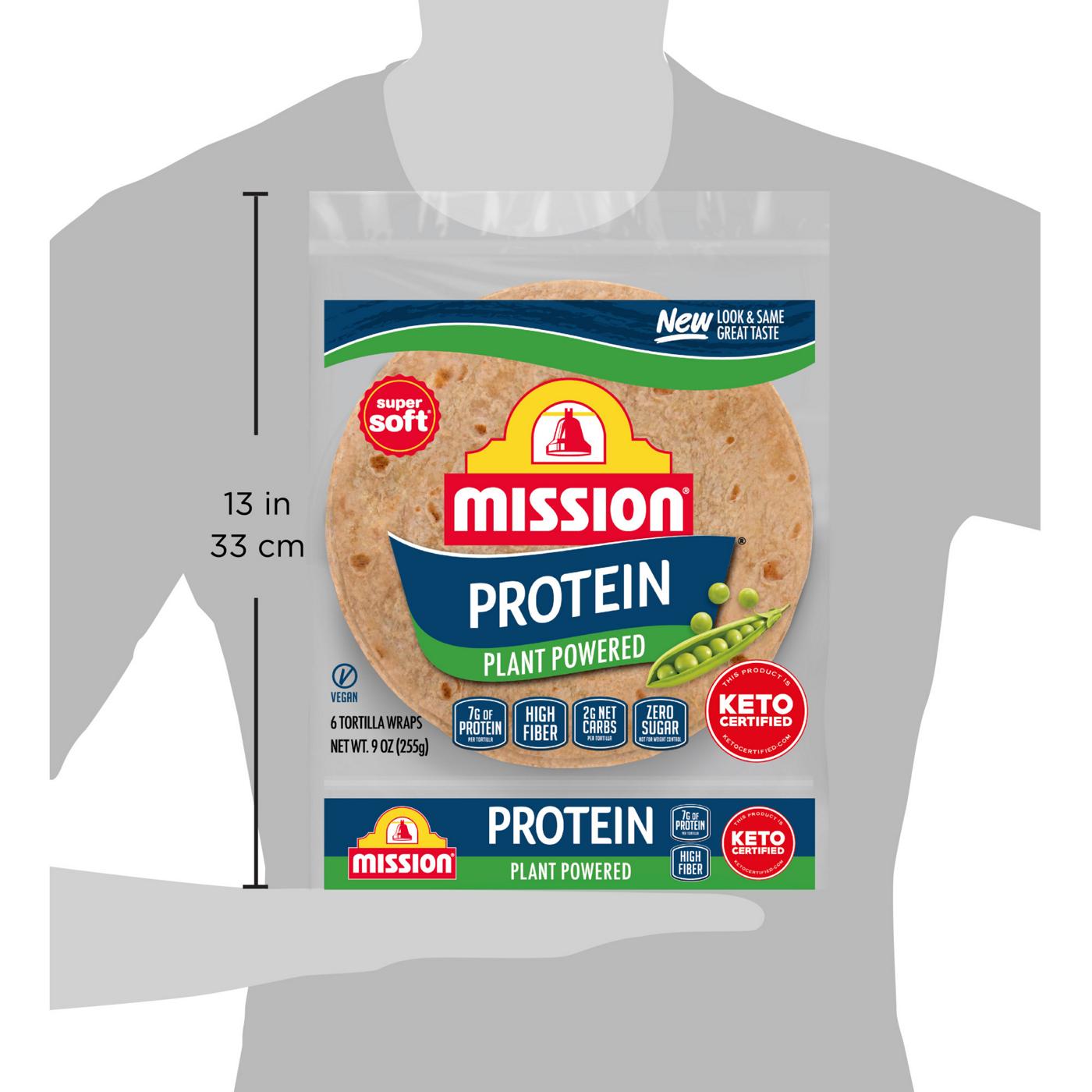 Mission Super Soft Protein Plant Powered Tortilla Wraps 6 Count; image 5 of 8