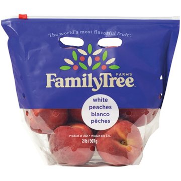 Fresh White Peaches, 2 lb bag