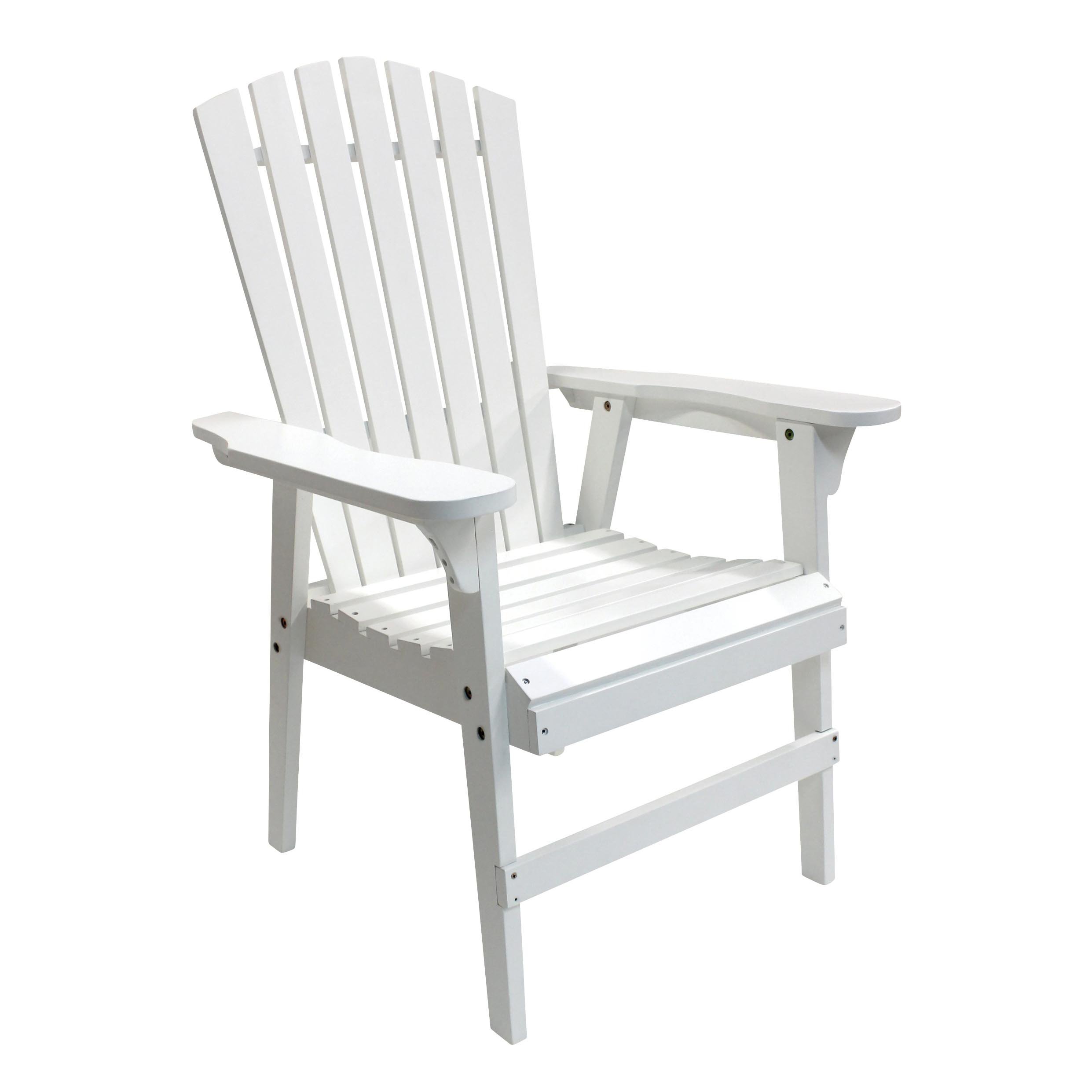 United General Supply CharLog White Tall Adirondack Chair Shop Patio