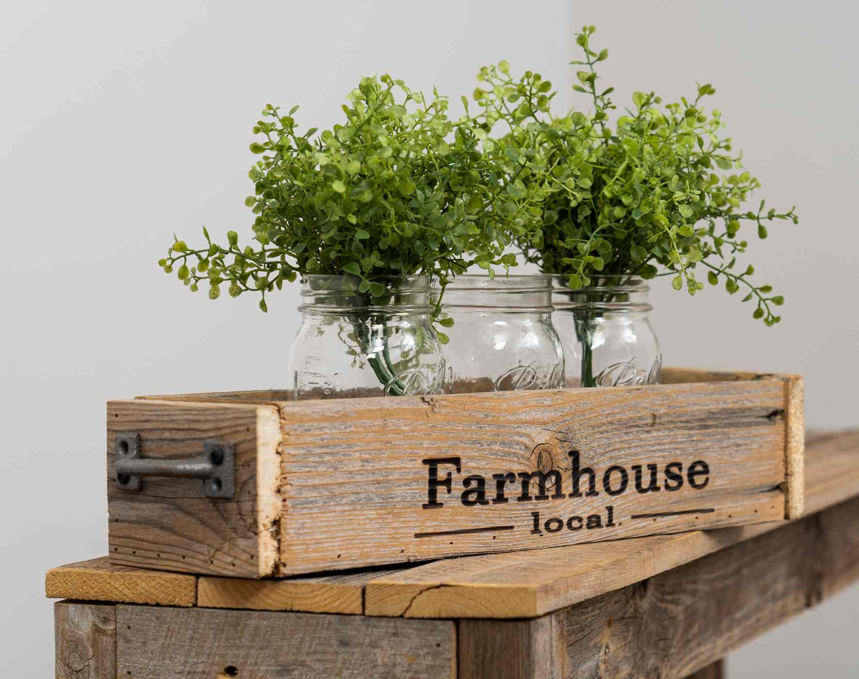 Del Hutson Designs Small Reclaimed Wood Farmhouse Local Planter Box; image 2 of 4