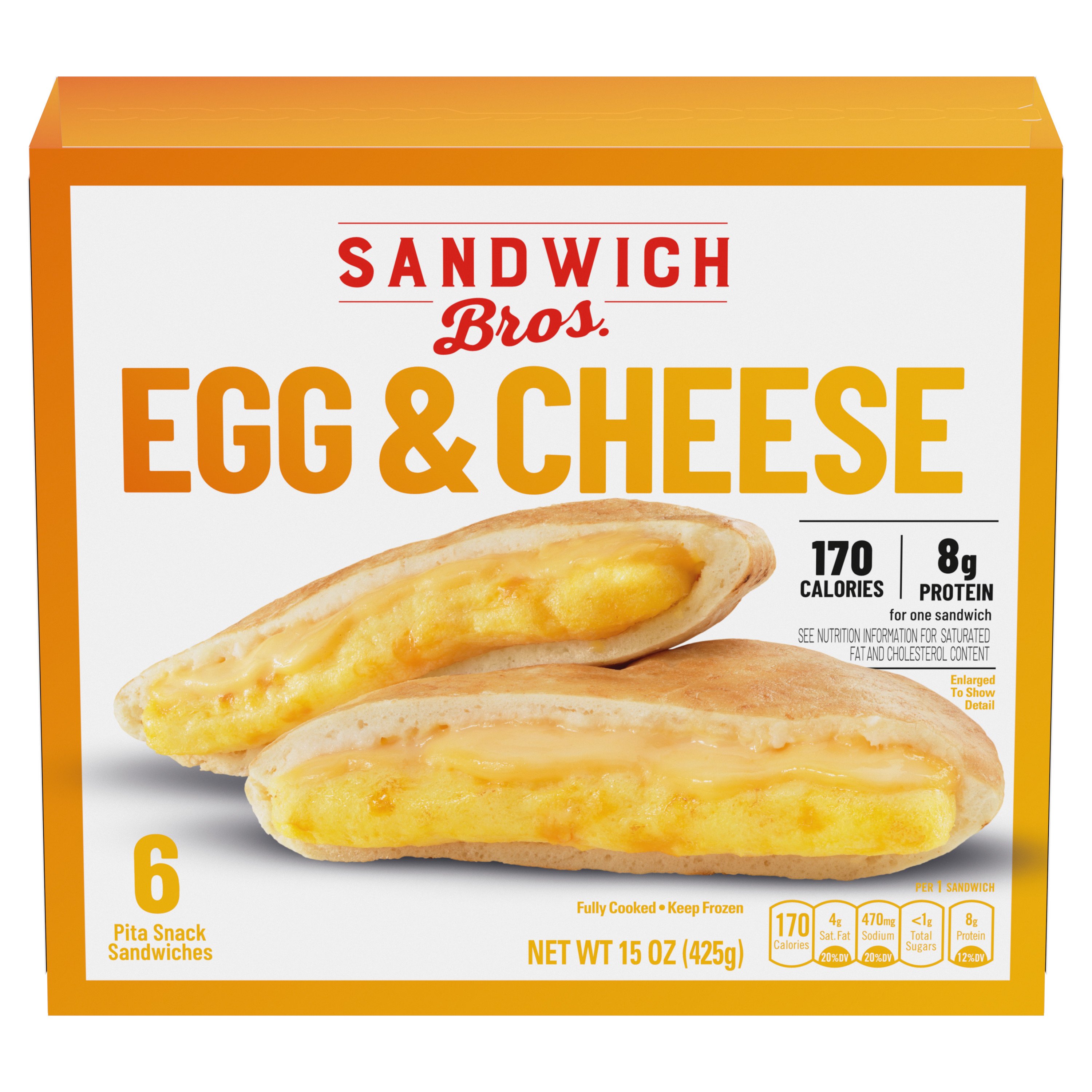 Sandwich Bros Egg & Cheese Flatbread Pocket Sandwiches - Shop Entrees