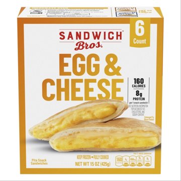 Sandwich Bros. Egg & Cheese Pita Snack Sandwiches, 6 ct
