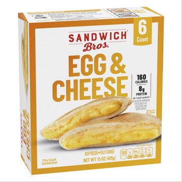Sandwich Bros. Egg & Cheese Pita Snack Sandwiches, 6 ct