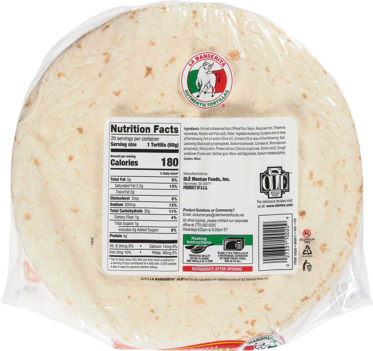 La Banderita Homestyle Soft Taco Flour Tortillas, Jumbo Pack; image 2 of 2