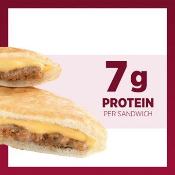 Sandwich Bros. Sausage & Cheese Frozen Breakfast Sandwiches, 6 ct