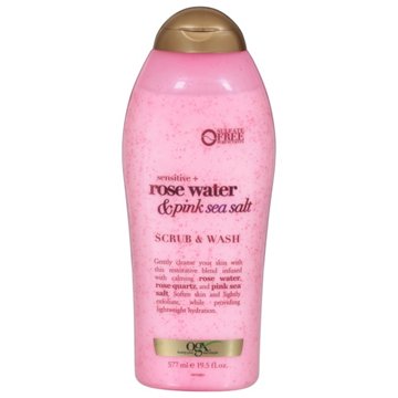 OGX Rose Water & Pink Sea Salt Scrub & Wash