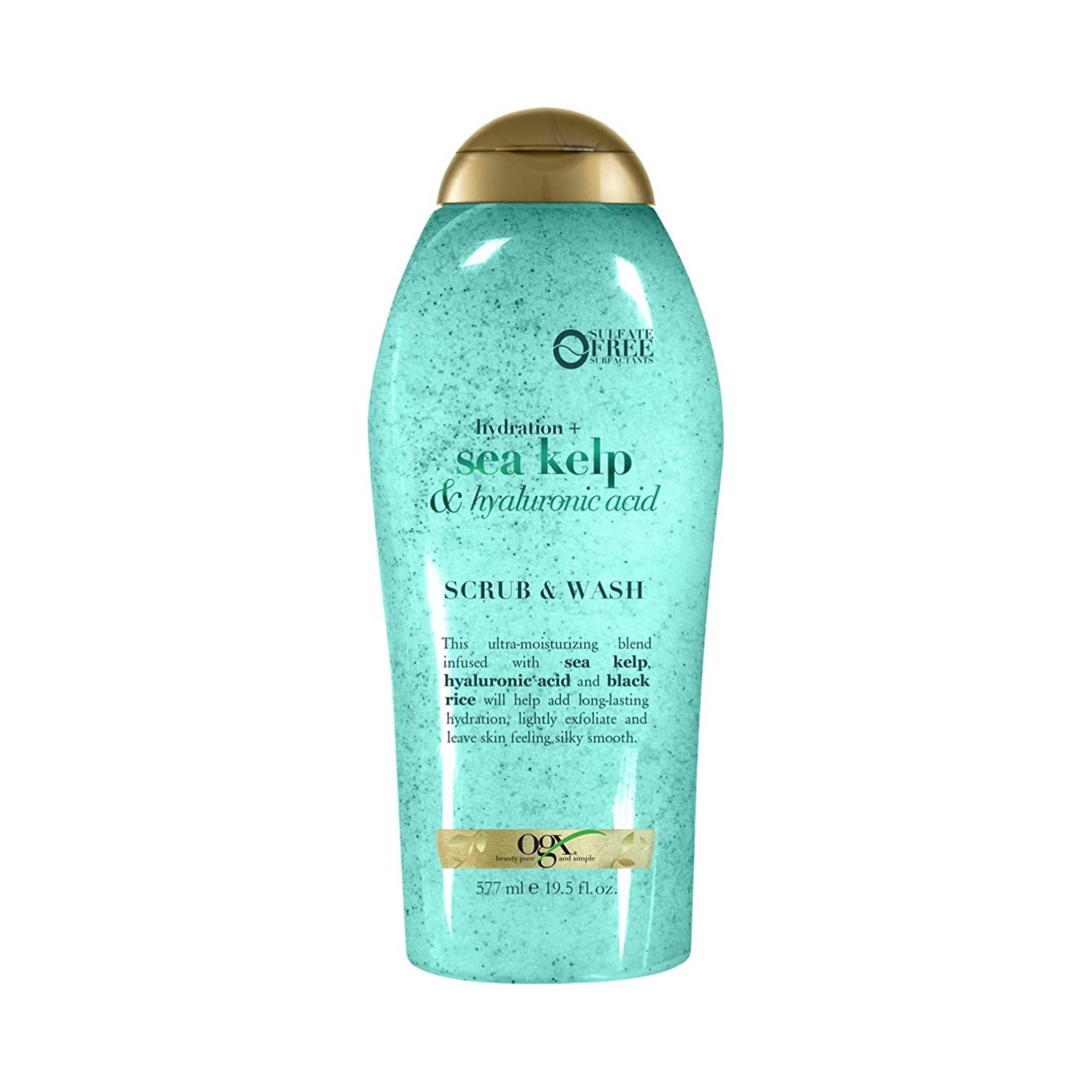 Ogx Hydration Body Scrub Wash Sea Kelp Hyaluronic Acid Shop Body Wash At H E B