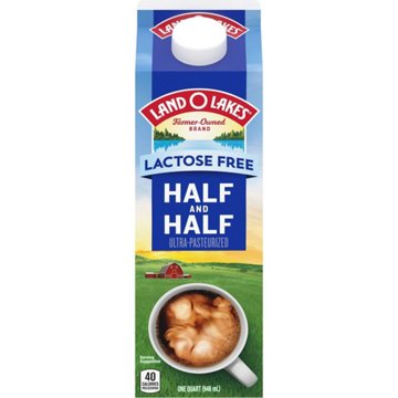 Land O Lakes Lactose Free Half and Half Liquid Coffee Creamer, 32 oz