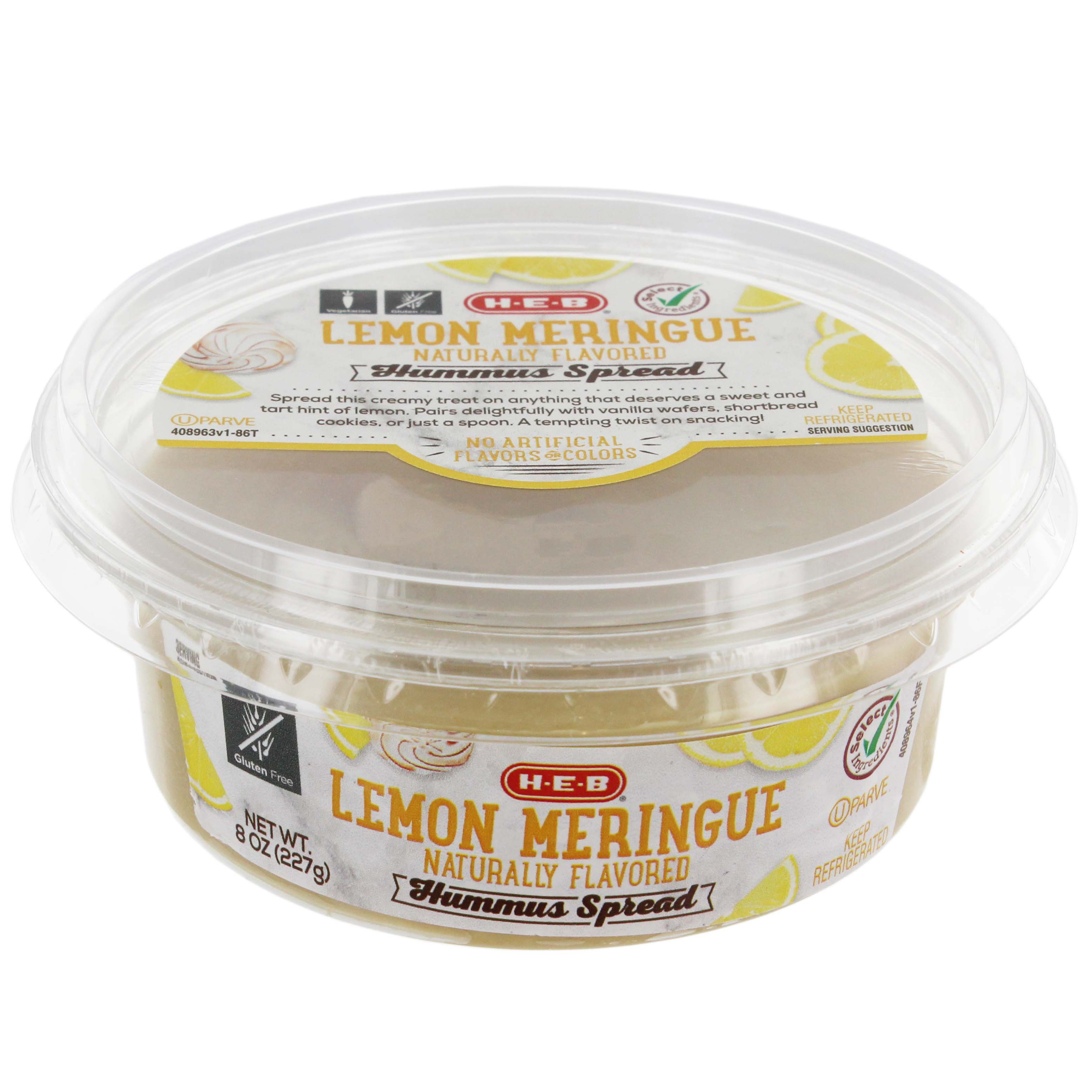 H-E-B Select Ingredients Lemon Meringue Hummus - Shop Dip At H-E-B