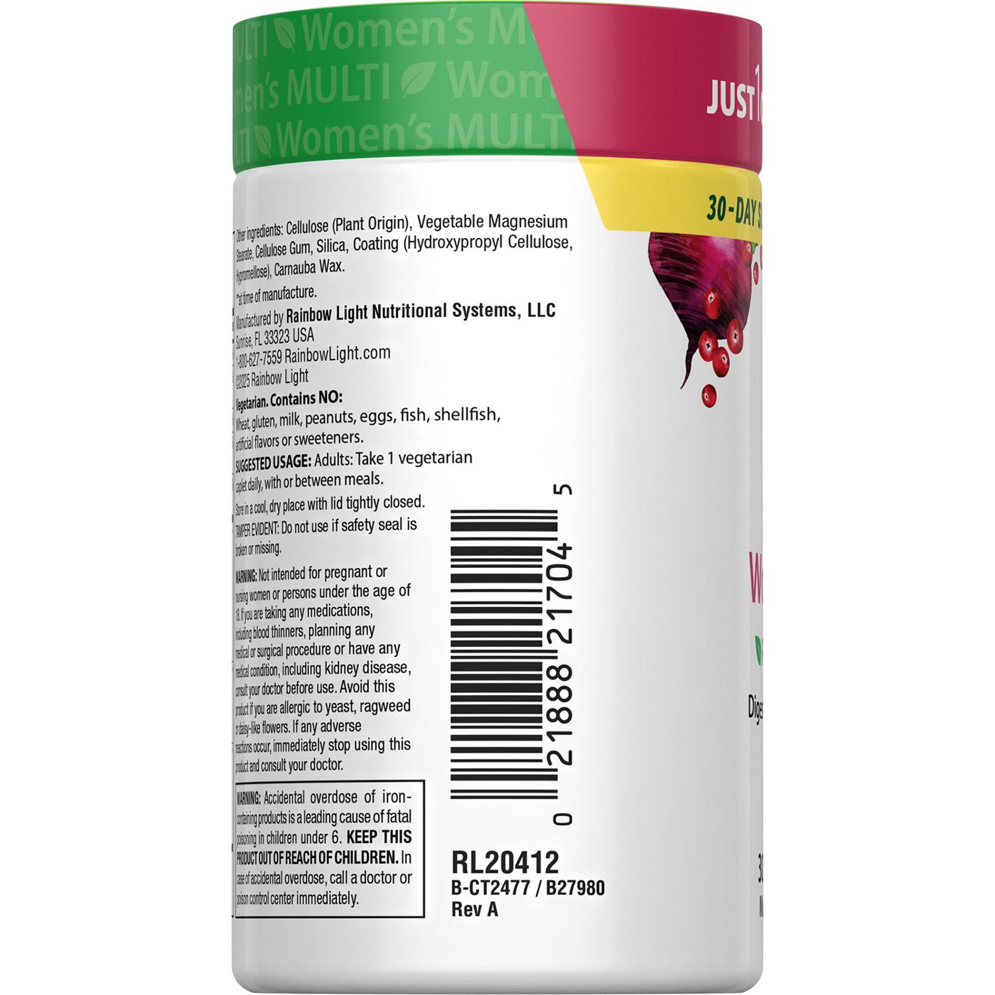 Rainbow Light Women’s One Daily Multivitamin Tablets; image 2 of 3