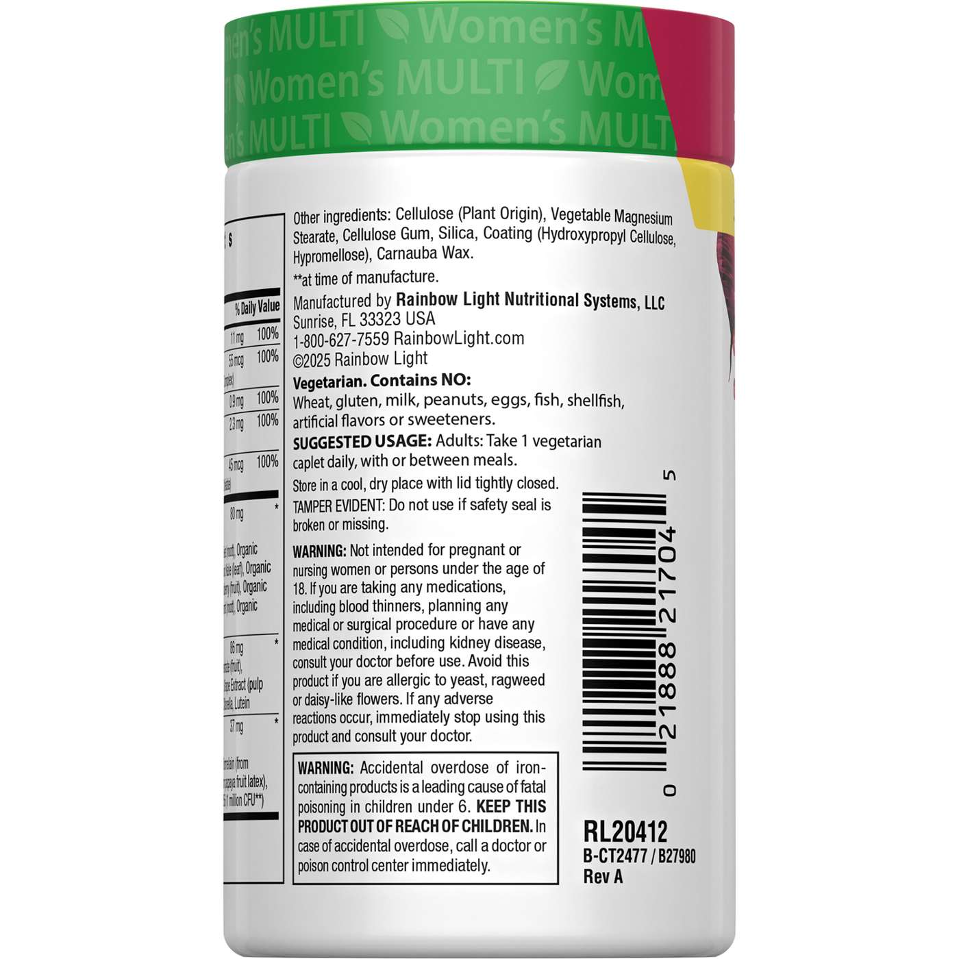 Rainbow Light Women’s One Daily Multivitamin Tablets; image 3 of 3