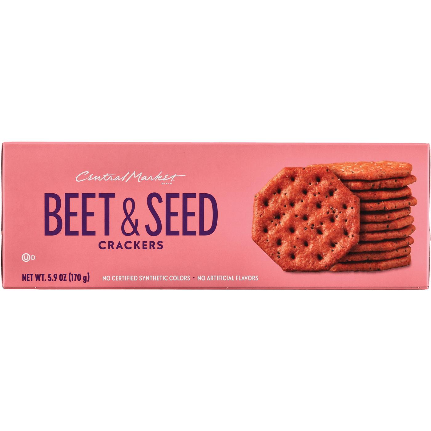 Central Market Beet & Seed Crackers; image 1 of 2