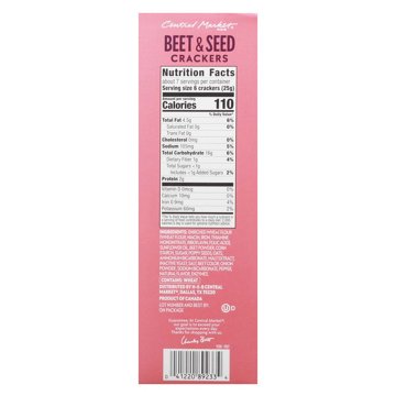 Central Market Beet & Seed Crackers