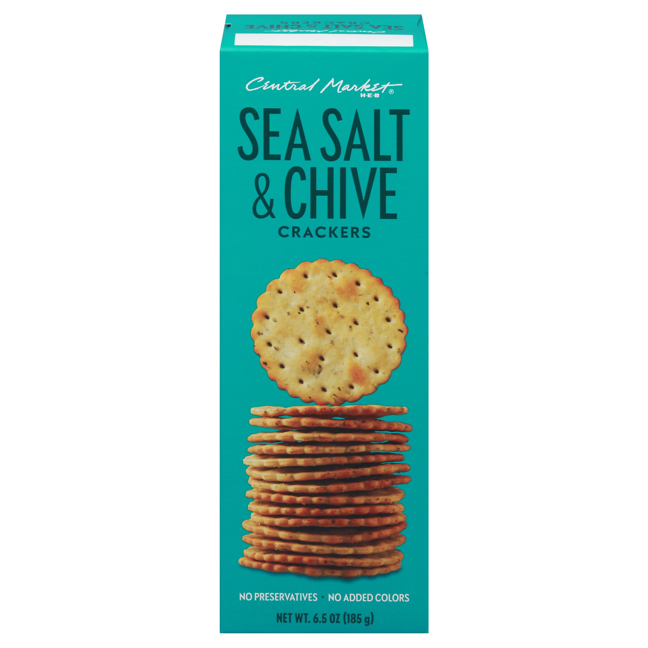 Central Market Sea Salt & Chive Crackers Shop Snacks & Candy at HEB