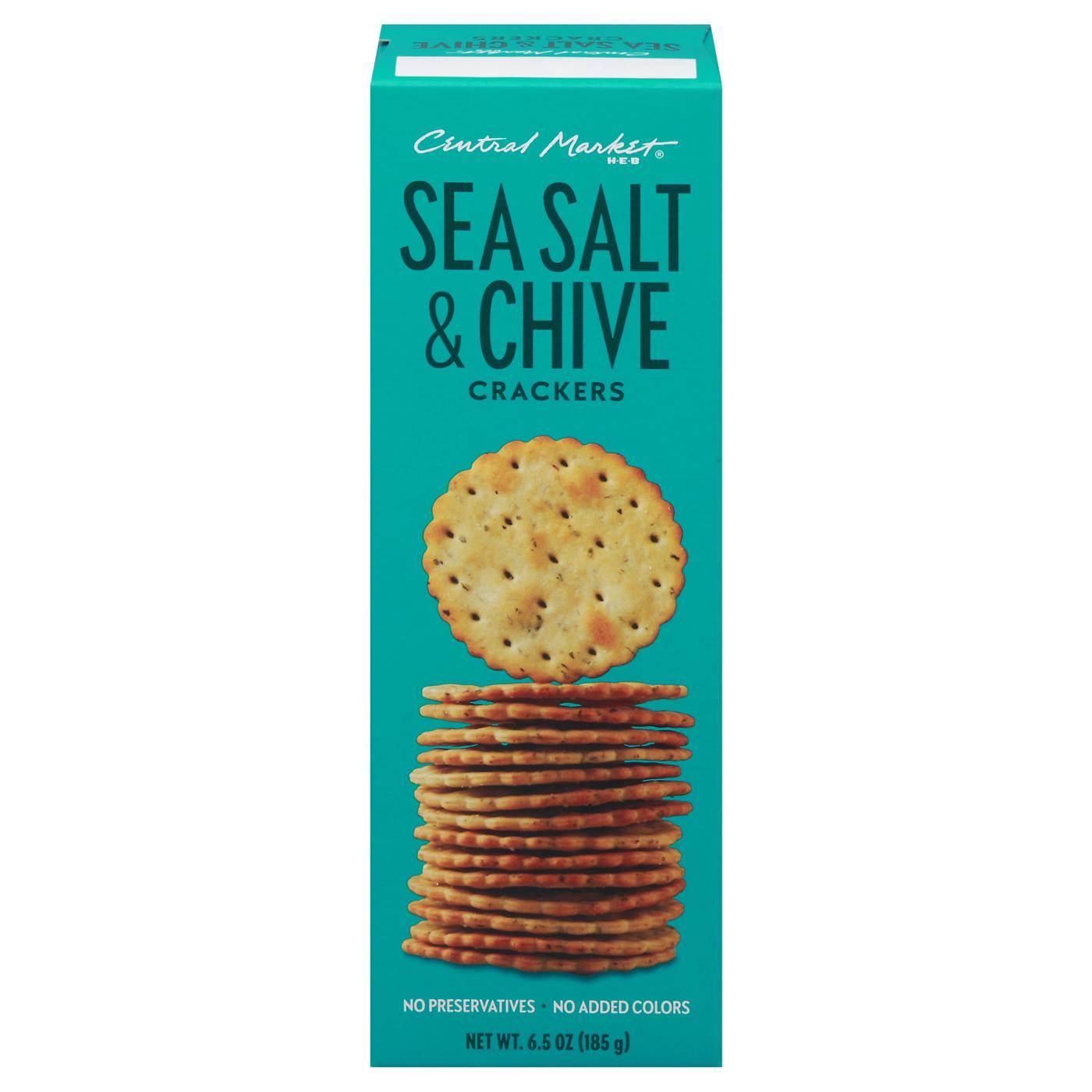 Central Market Sea Salt & Chive Crackers; image 1 of 2