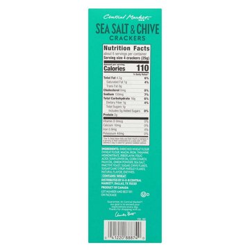 Central Market Sea Salt & Chive Crackers, 6.5 oz