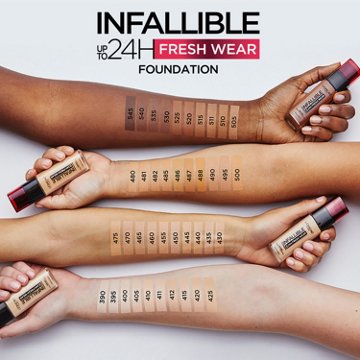 L'Oréal Paris Infallible Up to 24 Hour Fresh Wear Foundation - Lightweight Warm Almond