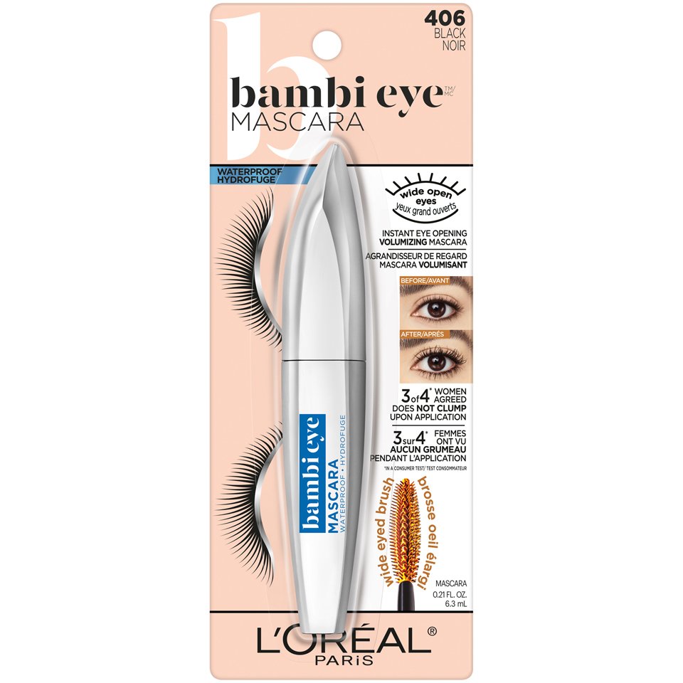 L'Oreal Paris Bambi Eye Waterproof Mascara, Black Shop Eyes at HEB
