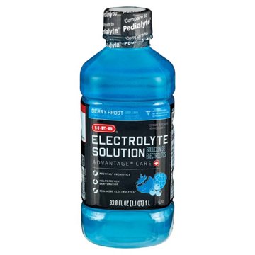 H-E-B Electrolyte Solution Advantage Care - Berry Frost, 33.8 oz
