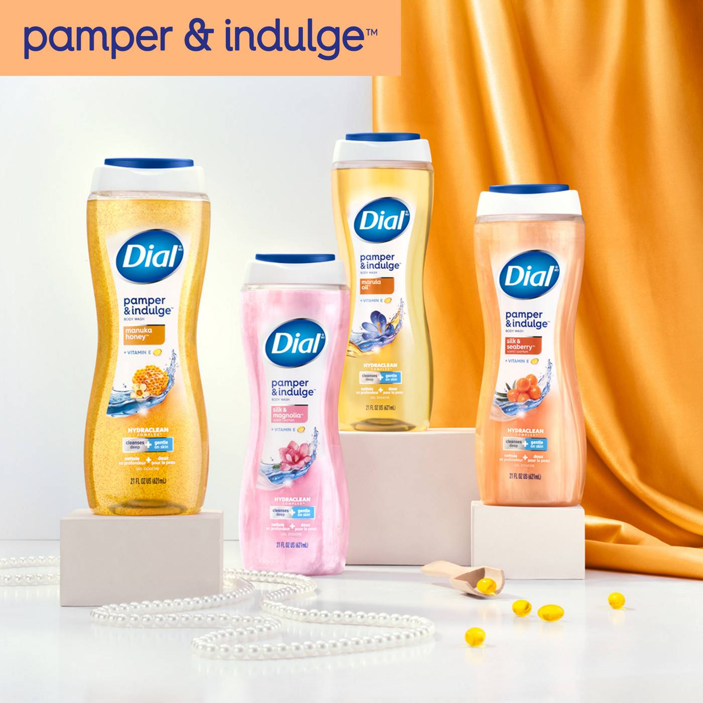 Dial Pamper & Indulge Body Wash Marula Oil Shop Body wash at HEB