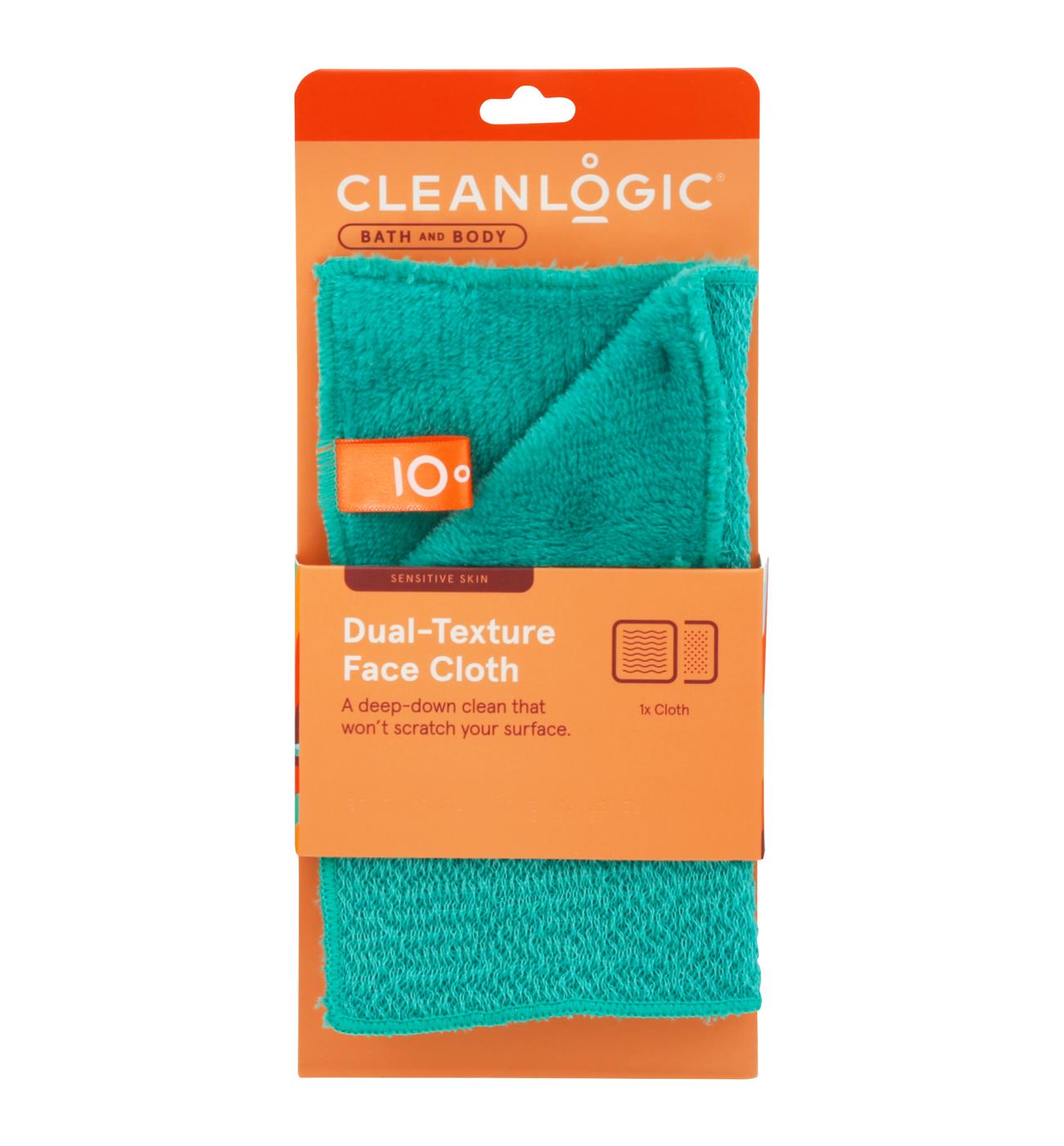 Cleanlogic Dual-Texture Face Cloth for Sensitive Skin; image 1 of 2