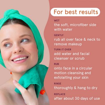 Cleanlogic Dual-Texture Face Cloth for Sensitive Skin