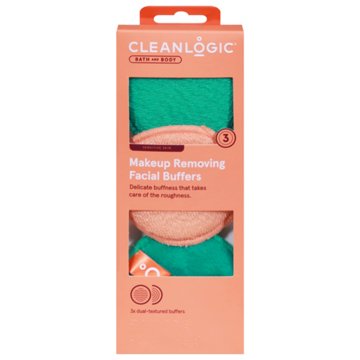 Cleanlogic Makeup Removing Facial Buffers, 3 ct