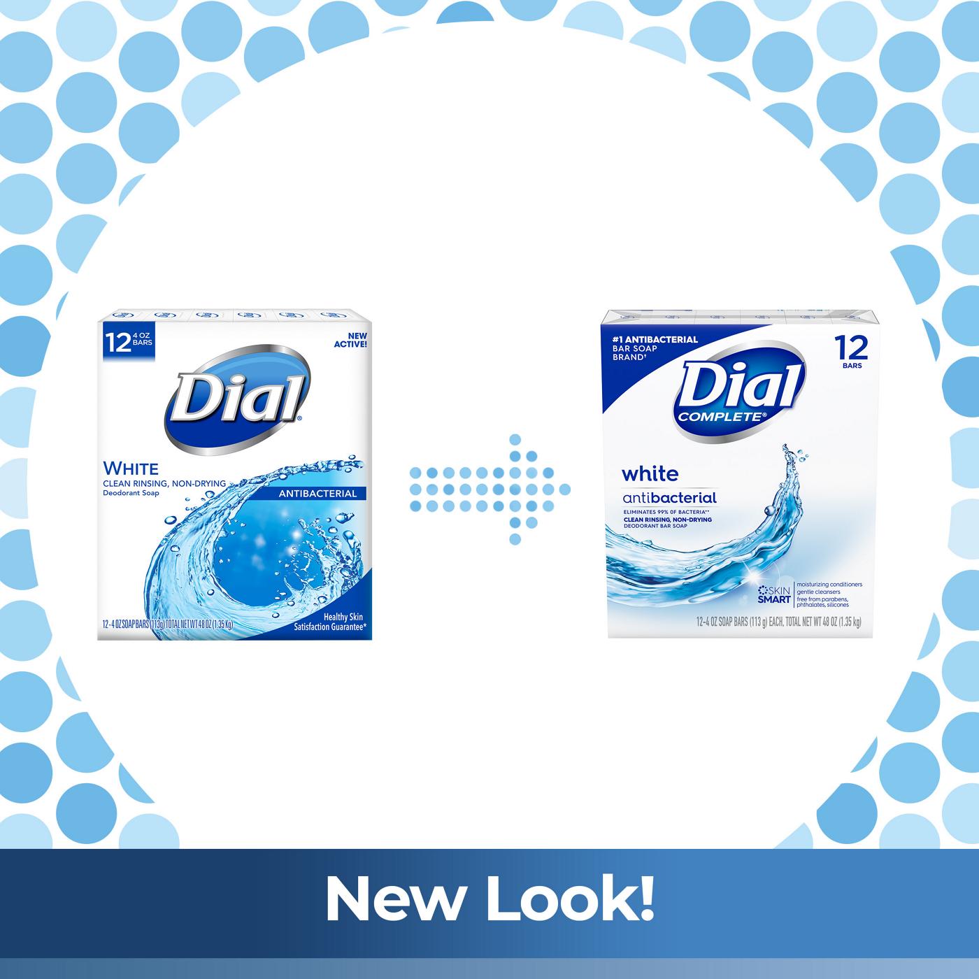 Dial Complete Antibacterial Deodorant Bar Soap, White; image 2 of 6
