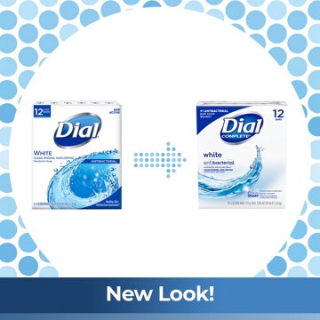 Dial Antibacterial Refresh & Renew Bar Soap - White