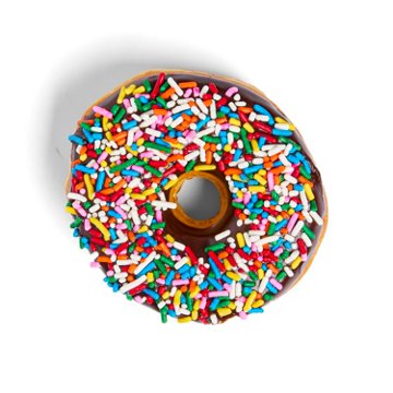 H-E-B Bakery Chocolate Iced Rainbow Sprinkle Yeast Donut