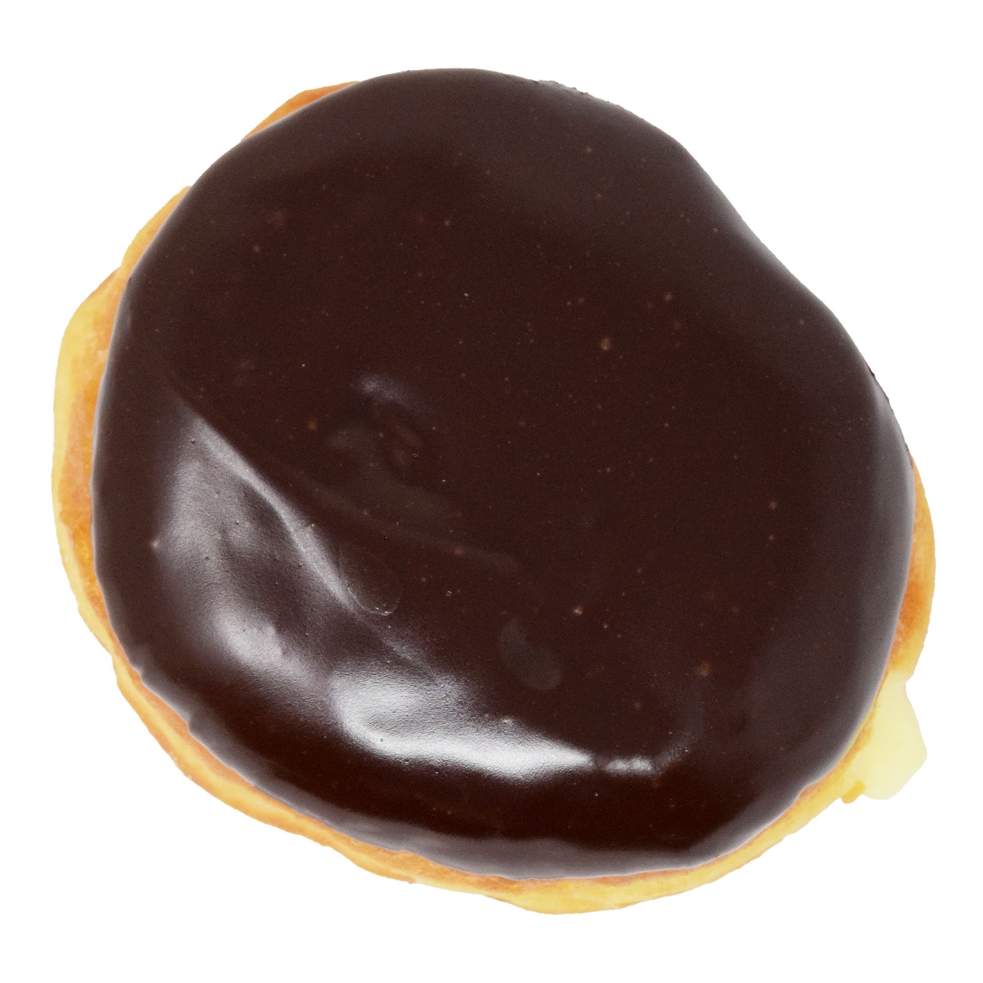 HEB Bakery Chocolate Iced Bavarian Creme Filled Bismark Donut Shop